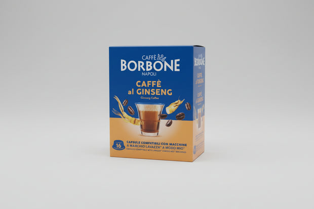 Borbone Lavazza A Modo Mio ginseng coffee capsule from Capsule Caffè & Dolci, featuring a close-up of the capsule with Ginseng flavor.