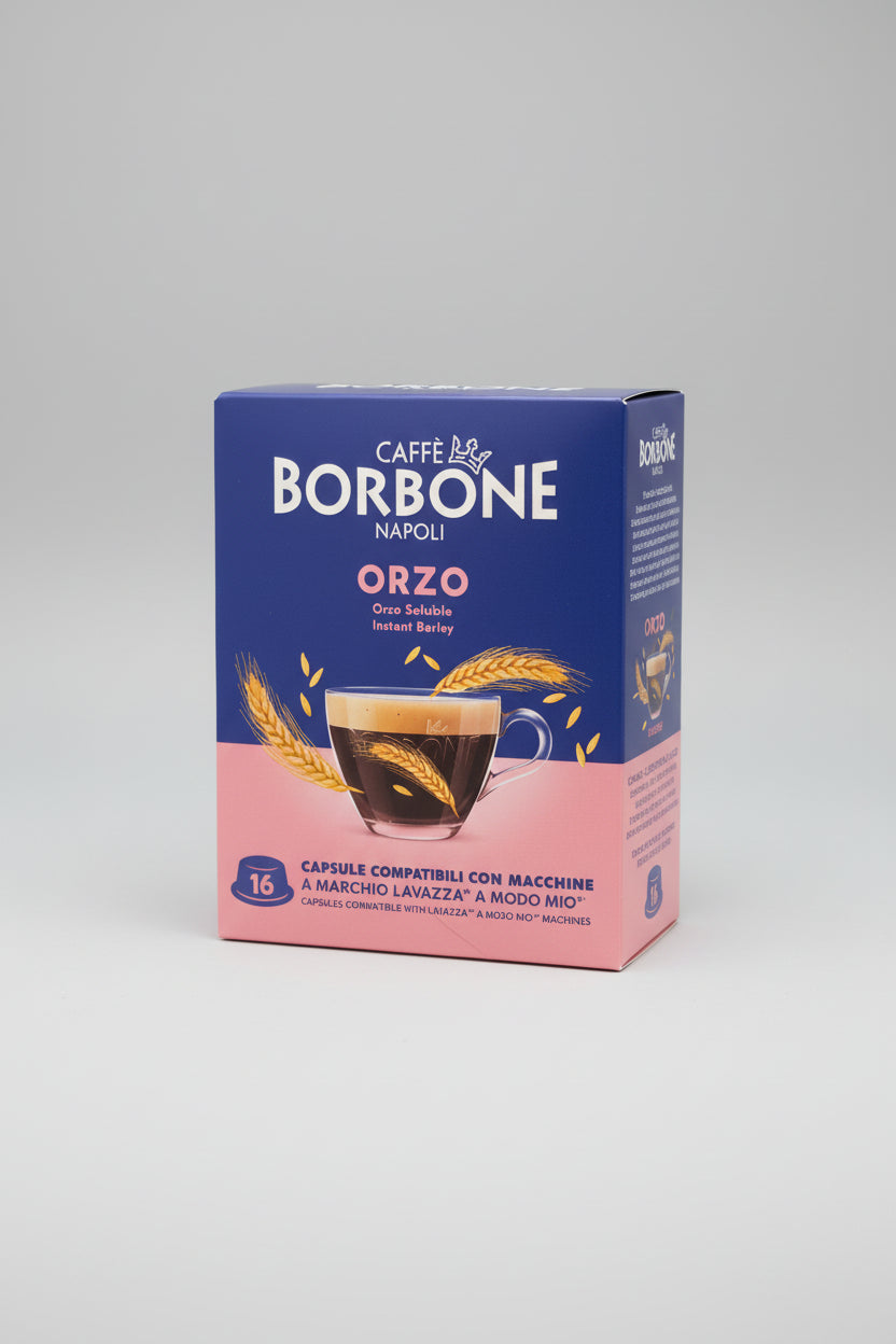 Borbone Lavazza A Modo Mio Orzo coffee capsules from Capsule Caffè & Dolci, featuring roasted coffee in a sleek capsule design.