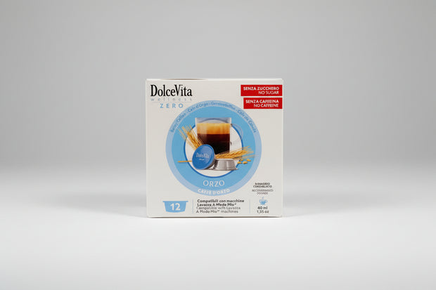 DolceVita Lavazza A Modo Mio Orzo coffee capsules from Capsule Caffè & Dolci, shown in a close-up image with the capsules.