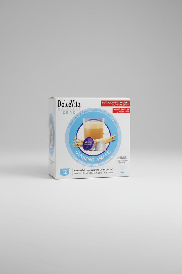 DolceVita Dolce Gusto Ginseng Amaro capsule from Capsule Caffè & Dolci, showcasing the coffee capsule with Ginseng Amaro flavor.