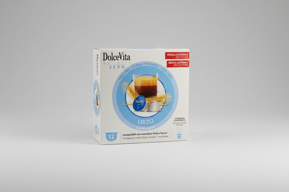 DolceVita Dolce Gusto Orzo coffee capsules from Capsule Caffè & Dolci, shown in a close-up image.