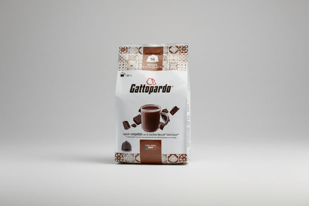 Gattopardo Dolce Gusto Cioccolato capsule from Capsule Caffè & Dolci, showing a chocolate-flavored coffee capsule.