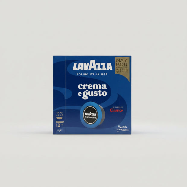 Lavazza A Modo Mio Crema e Gusto coffee capsules in a box, compatible with Lavazza espresso machines, by Capsule Caffè & Dolci