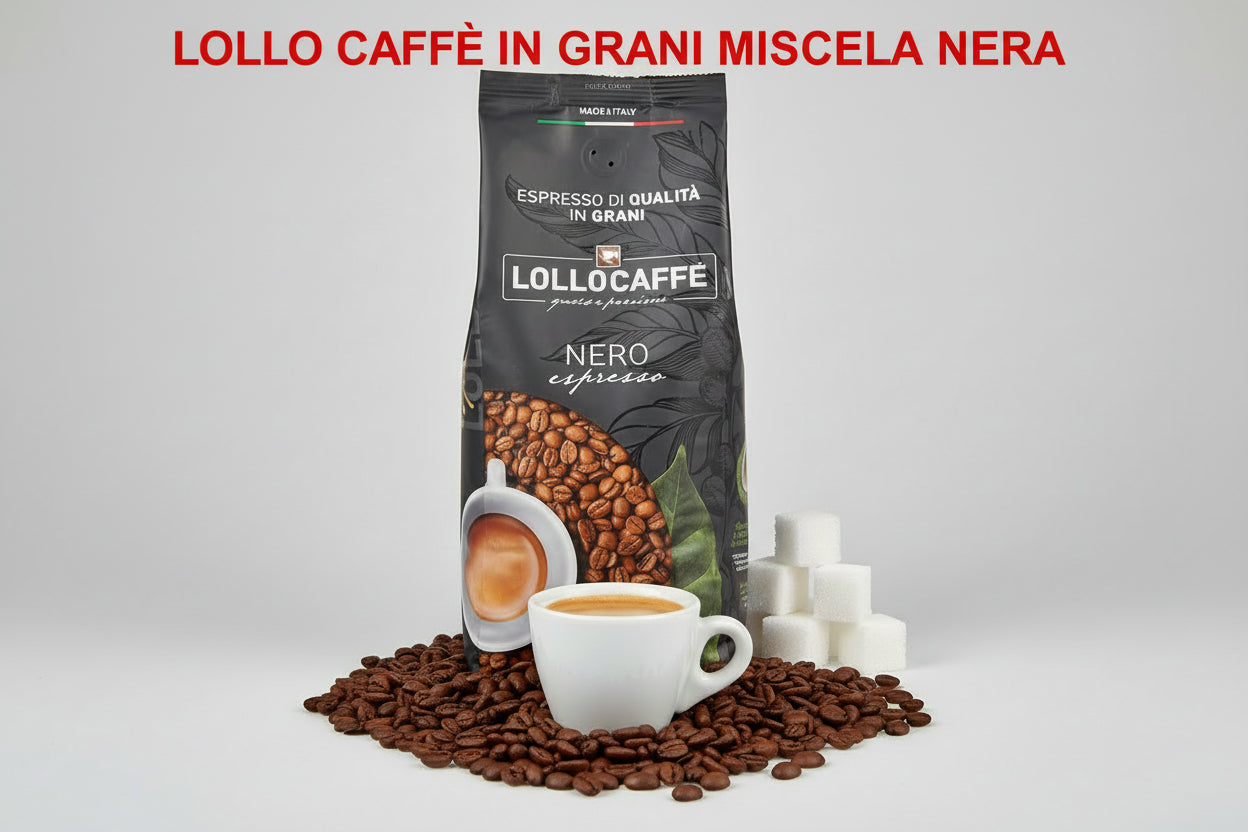Lollo Caffè in Grani MIscela Nera Kg.1 - Capsule Caffè & Dolci